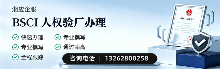 安徽BSCI人权验厂申请服务